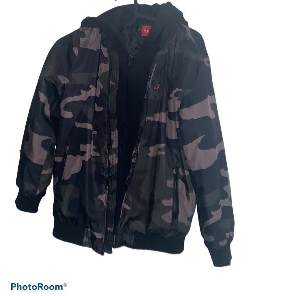 Guess Camo  bomber jacket Sz 12
